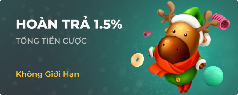 Hoàn tiền lên đến 1,5%